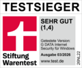 Logo - Stiftung Warentest Testsieger 03/2026 Logo - Stiftung Warentest Testsieger 03/2026